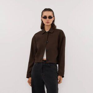 DISSH Lex dark clover cropped jacket (NWT, 10, Brown)